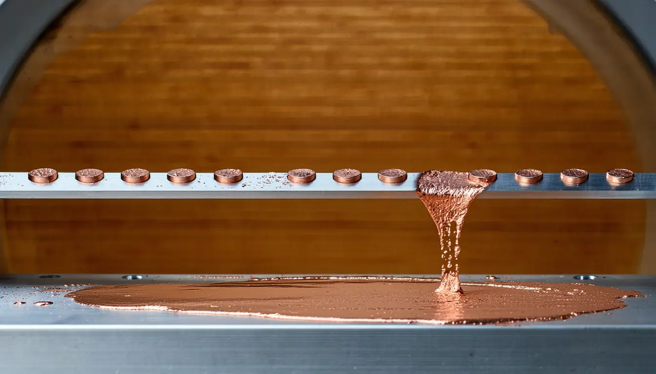 Illustration accompanying Copper melts by degrees, not all at once, and that breaks one fusion modelling assumption