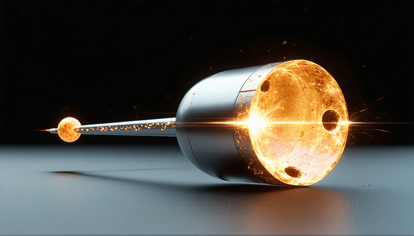 Illustration accompanying LLNL closes a 20 percent gap in diamond melting, and stakes a fusion gain claim on it