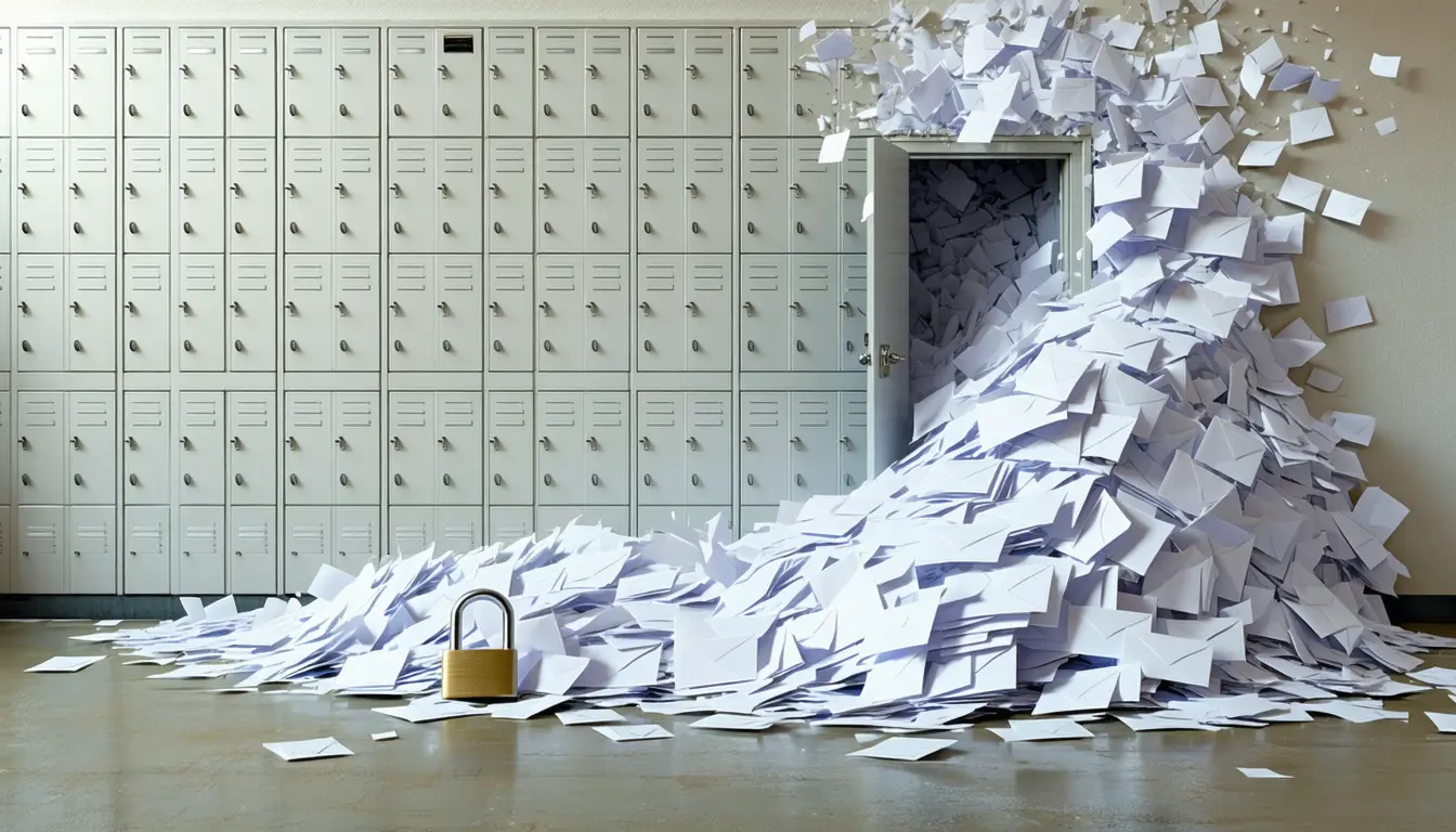 Illustration accompanying 871 emails to one lead in 40 minutes: the solo-founder agent story is an idempotency bug