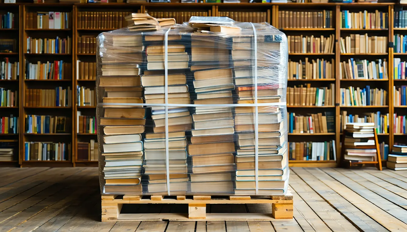 Illustration accompanying Used bookshops sell out by the pallet: provenance is now a line item, not a research problem