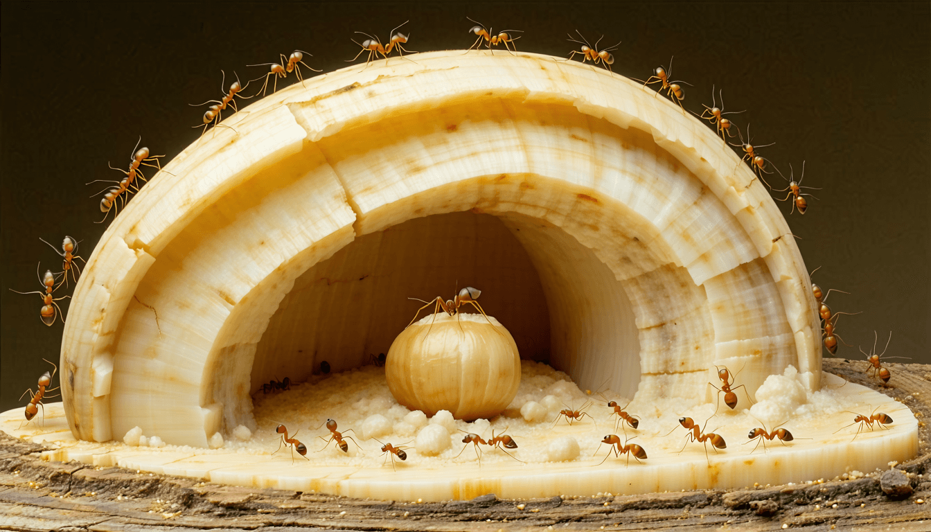 Illustration accompanying A single ant is enough: model says colony-wide bursts need no signal from the top