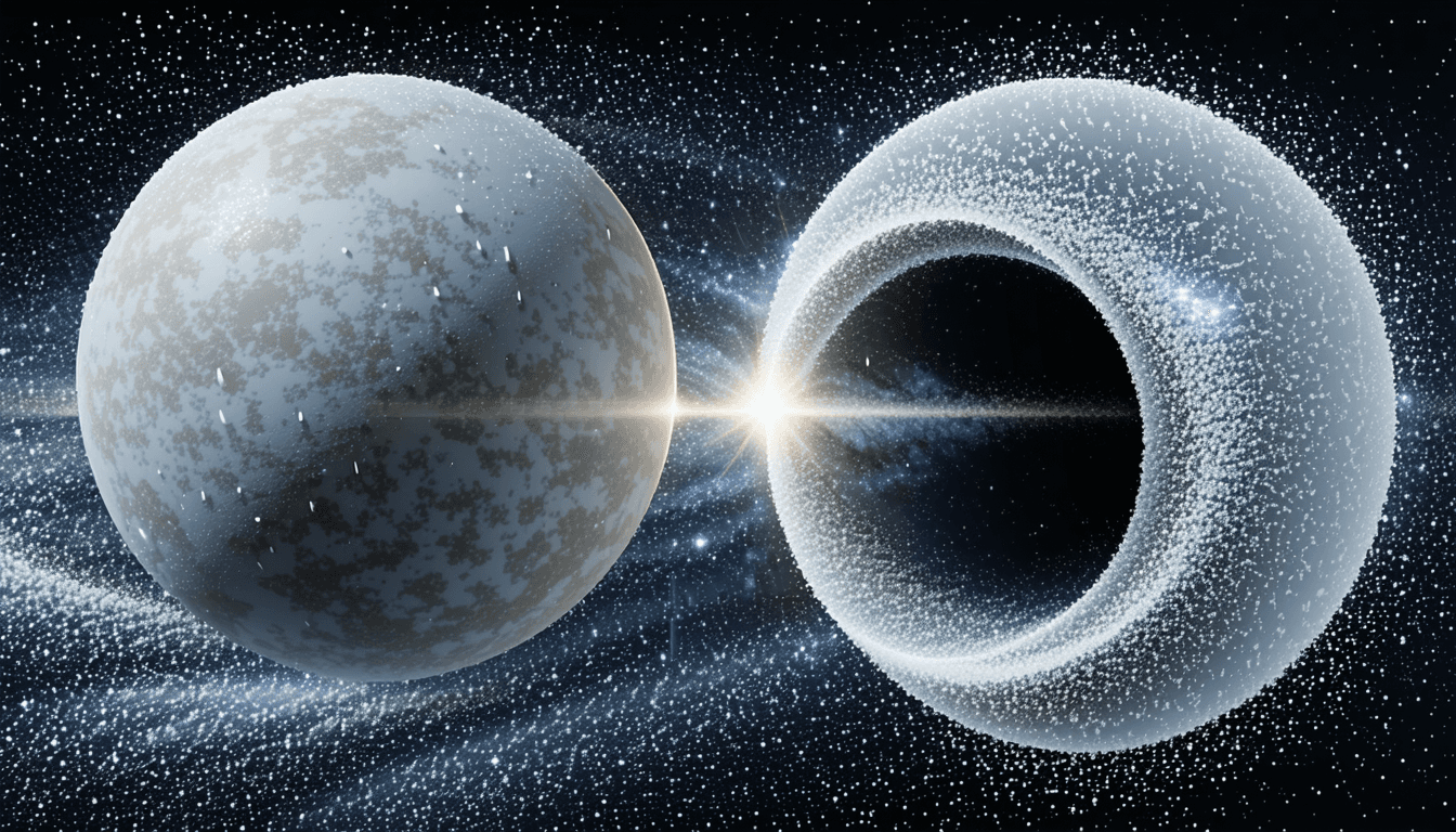 Illustration accompanying Water found 0.55 light-years from the Milky Way's black hole, in a dying star's shell