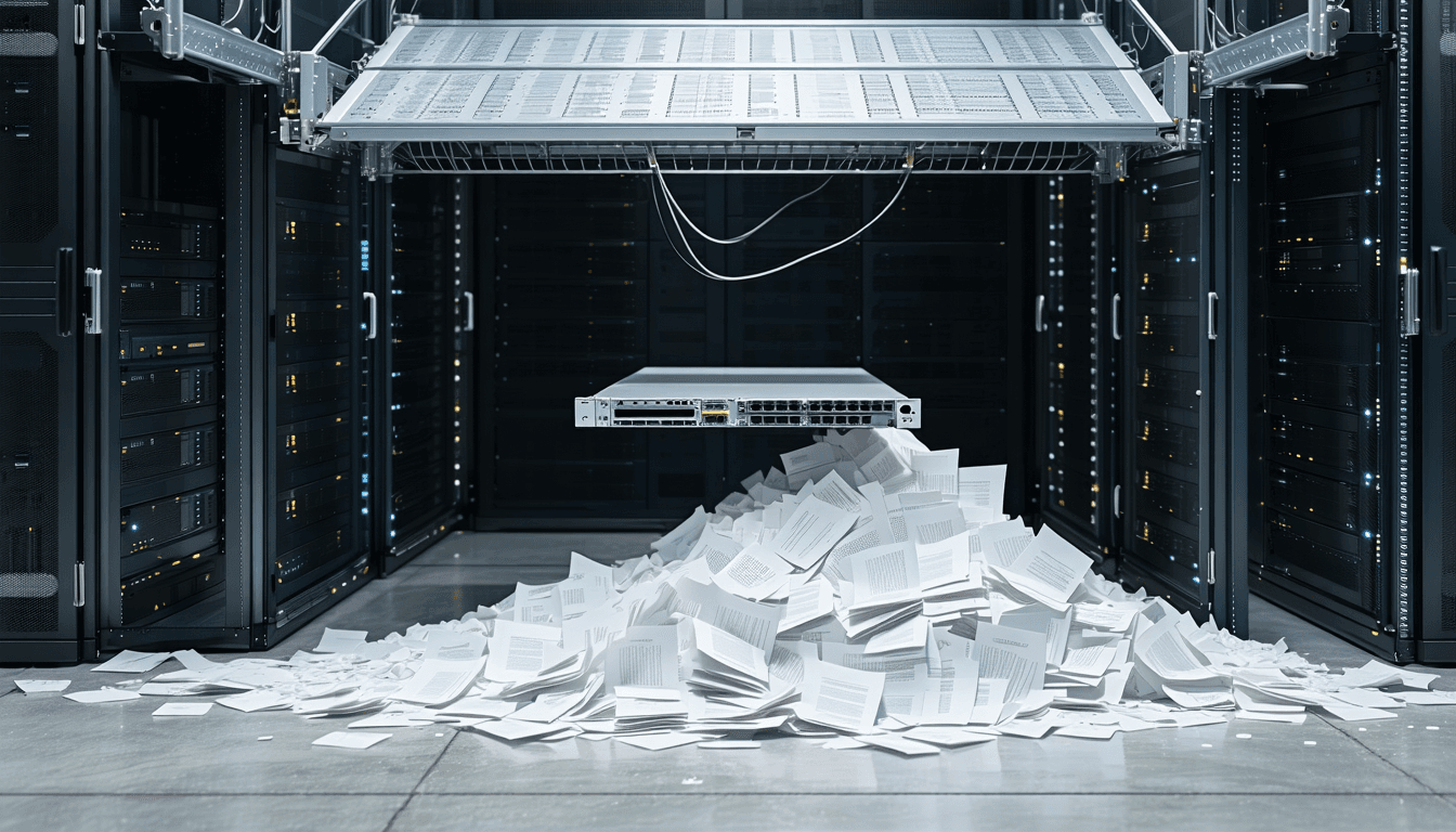 Illustration accompanying 94% in the demo, 11% in production: the agent gap is architectural