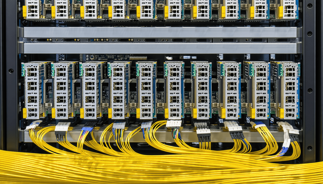 Illustration accompanying The optical interconnect bill: $144B by 2030, and 63.7% of it is silicon photonics