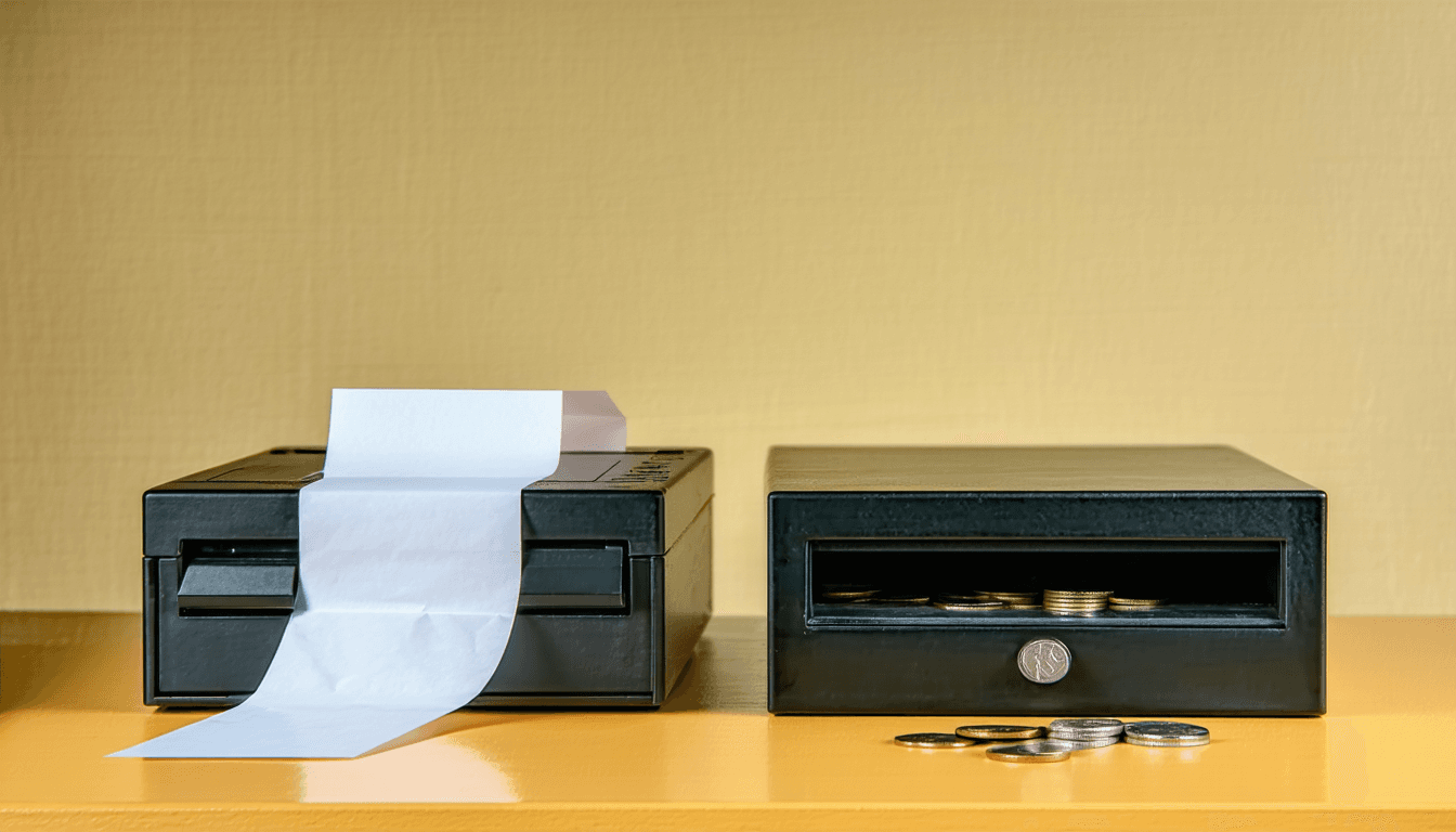 Illustration accompanying Your agent eval is grading the transcript; the only honest pass is a changed billing row
