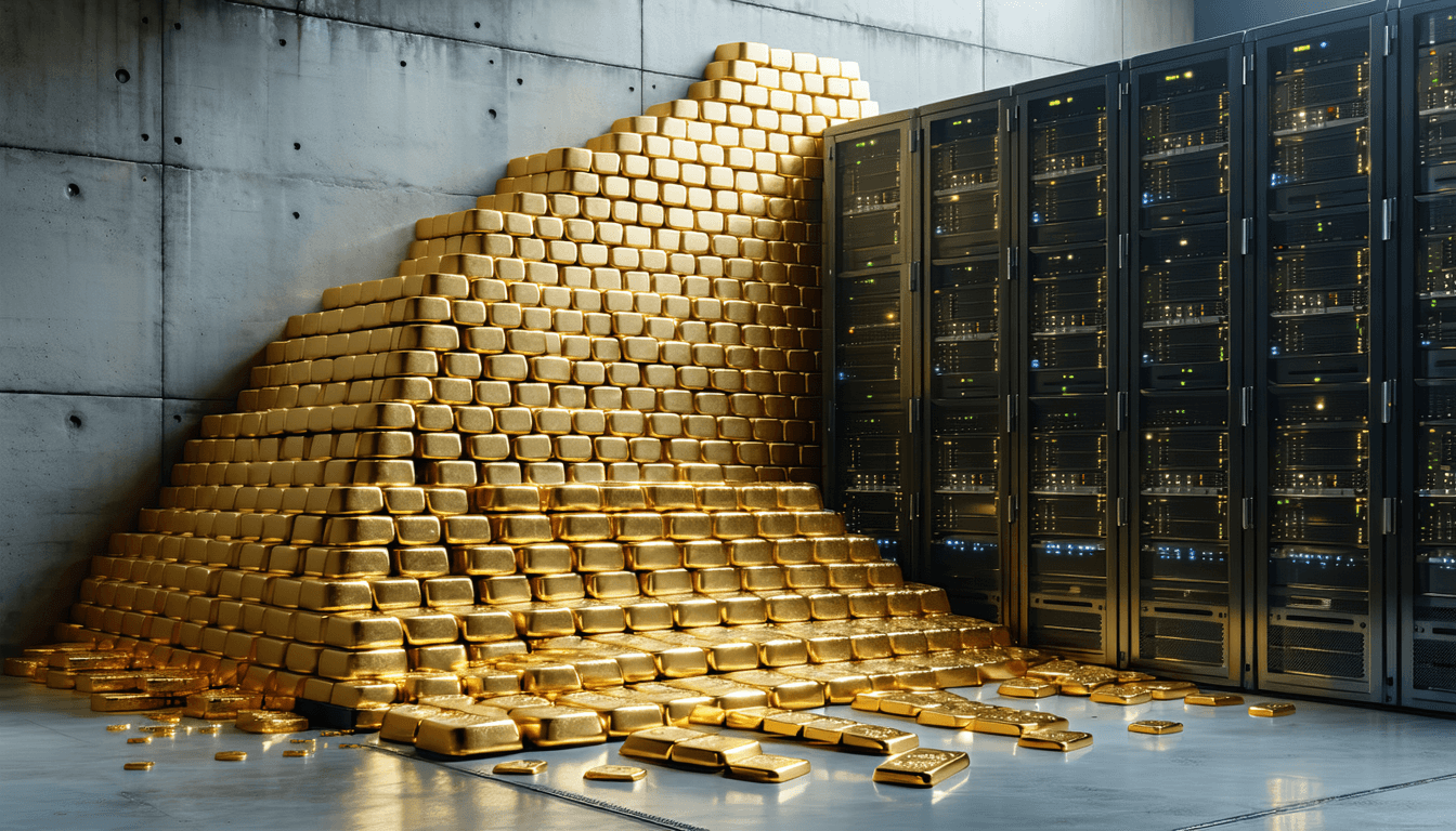 Illustration accompanying KPMG counted Tether's gold. The buffer is 3.7%, and it is already being spent on AI