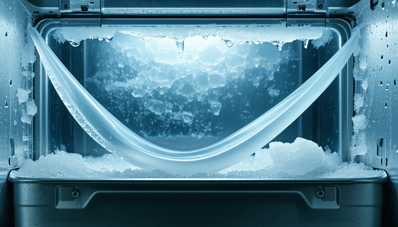 Illustration accompanying A cotton-pulp hydrogel kept sensing after a week at -13F because ice never formed