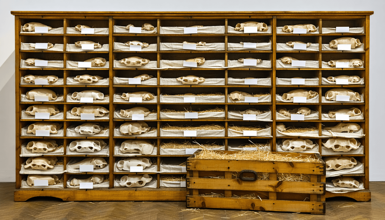Illustration accompanying The holotype ledger: 95% of new mammals come from the South, 60% of the specimens do not stay