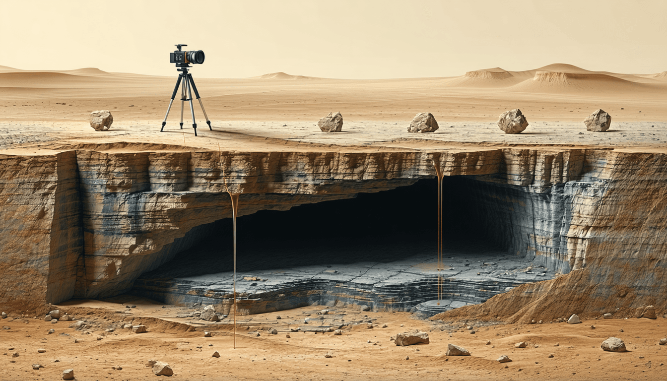 Illustration accompanying Infleqtion points quantum gravity sensing at mining's worst line item: drilling blind