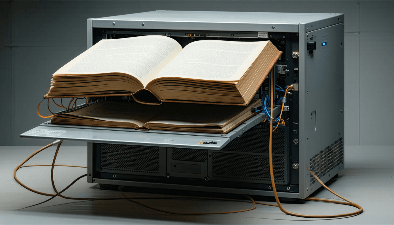 Illustration accompanying A RAG pipeline injected itself: no attacker, just a book about LLMs in the index