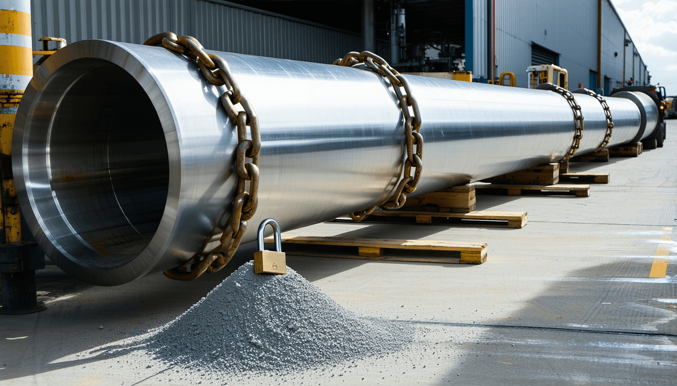 Illustration accompanying A titanium powder order that waited on paperwork, not particle size