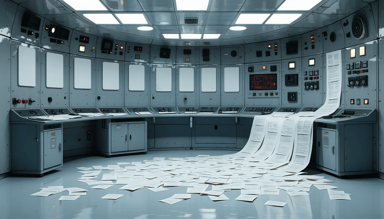 Illustration accompanying Nuclearn and GSE put prompt-built scenarios in reactor simulators; validation is the open item