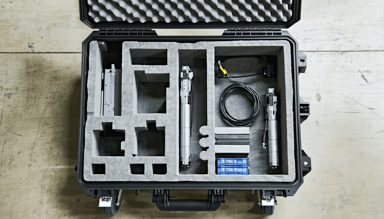Illustration accompanying The wheeled humanoid finally gets a spec sheet: 22 DOF, 10 kg, five-second swap