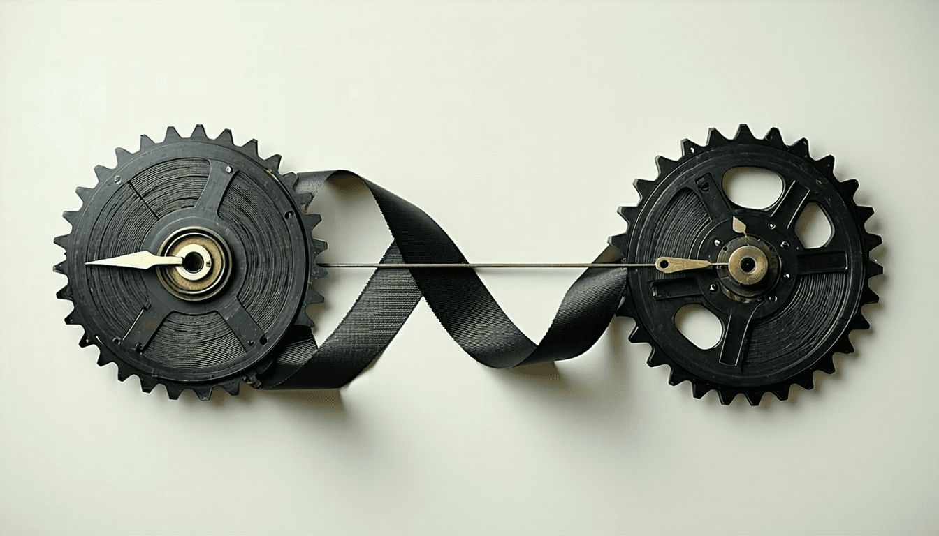 Illustration accompanying Lookahead bias passes code review because it improves the metrics. Test the clock, not the output