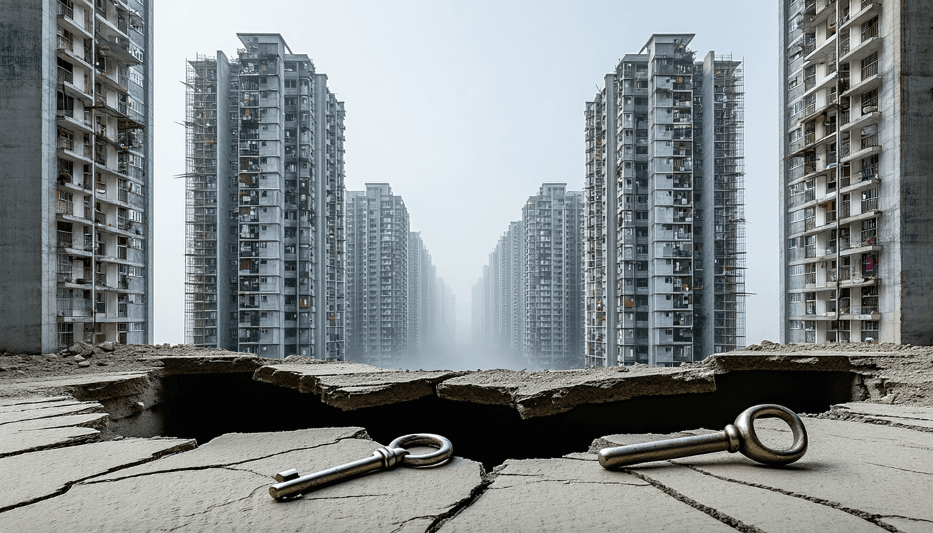 Illustration accompanying Korea's thirtysomethings score property policy at 72% negative, and the tax deterrent stops working
