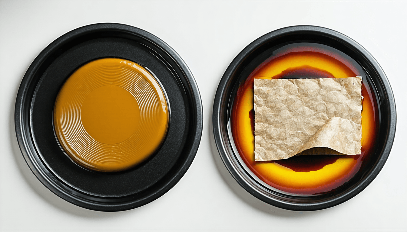 Illustration accompanying Food-waste heat-storage membrane clears 1,000 cycles, though not as a membrane