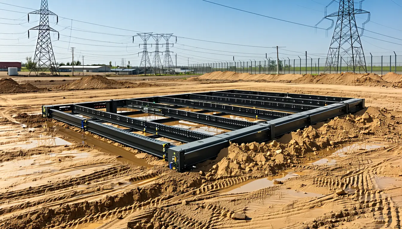 Illustration accompanying Nvidia moves upstream into powered land, and DSX becomes the spec before the concrete