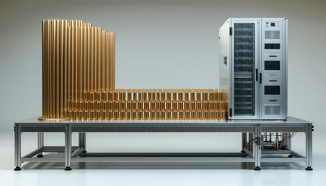 Illustration accompanying Flatiron's tensor network matches D-Wave's annealer on the same spin-glass dynamics