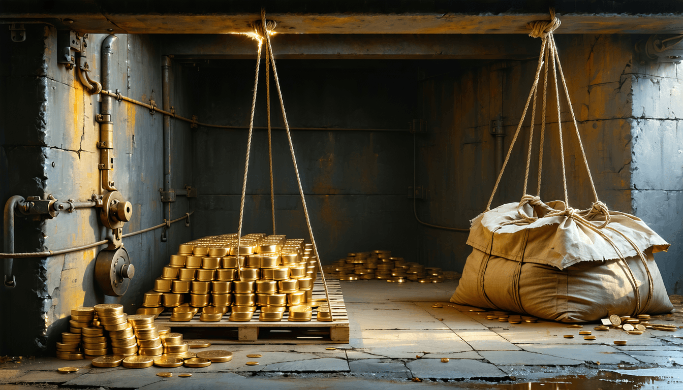 Illustration accompanying Bitcoin's 20% week was a Treasury trade, and gold is the proof