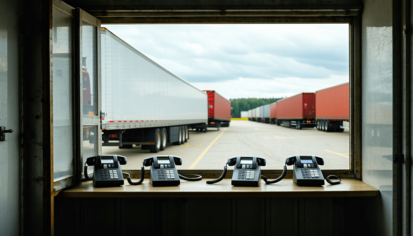 Illustration accompanying Freight brokers handed AI the inbox, and the stated reason was missed loads, not payroll