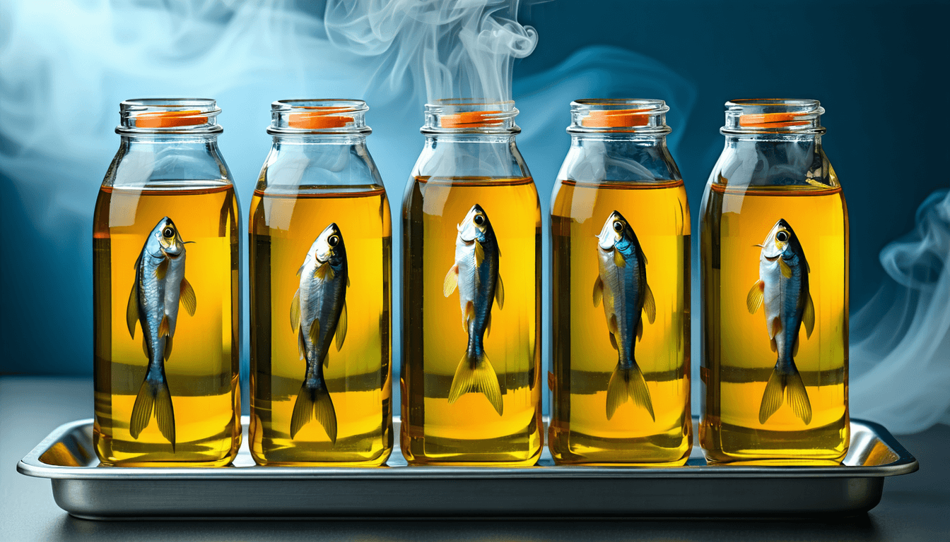 Illustration accompanying A marine heat wave is enough to cut omega-3 in fish by a fifth