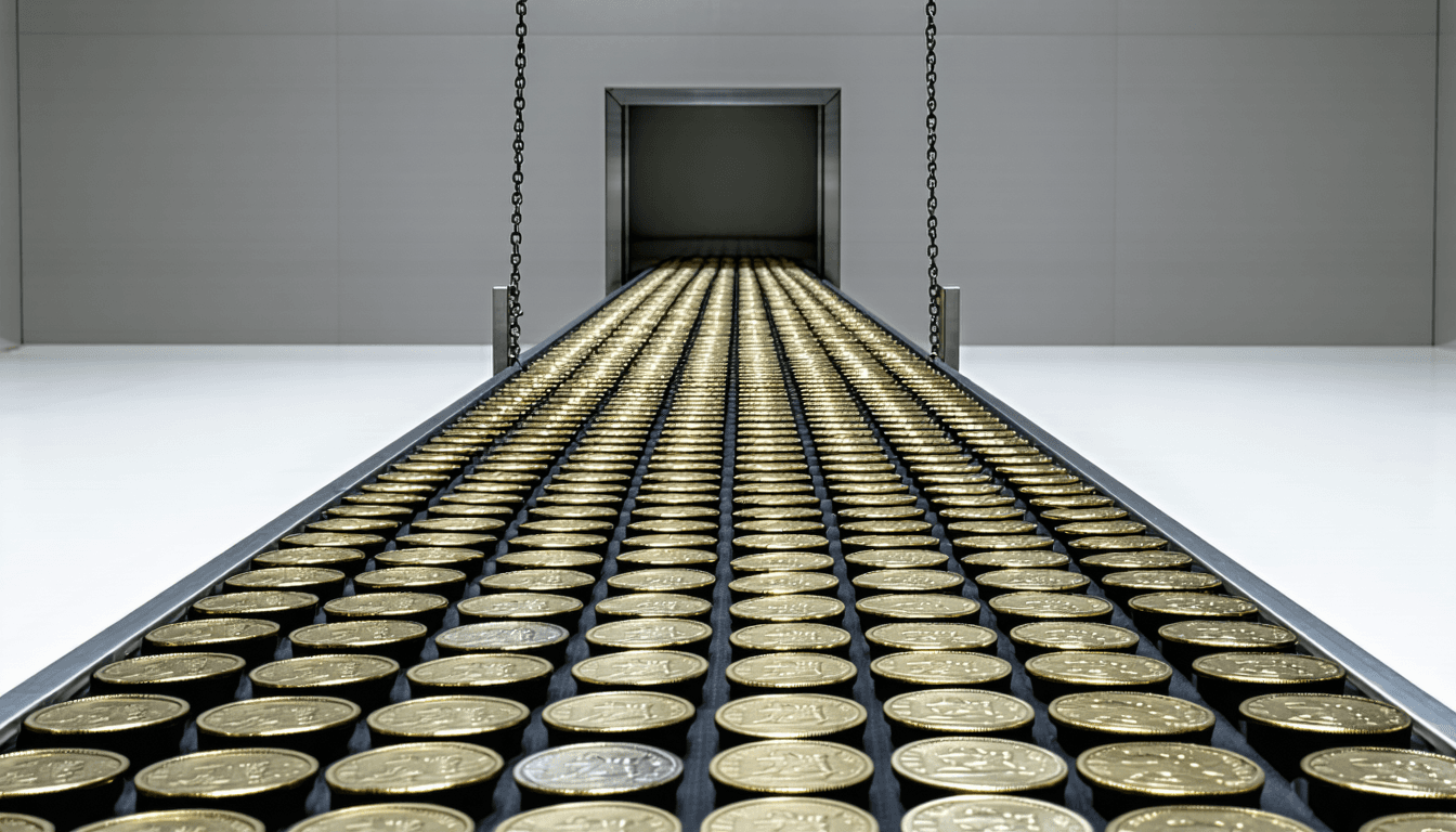 Illustration accompanying Serial $75M token raises are allowed. Each one waits on an SEC staff review