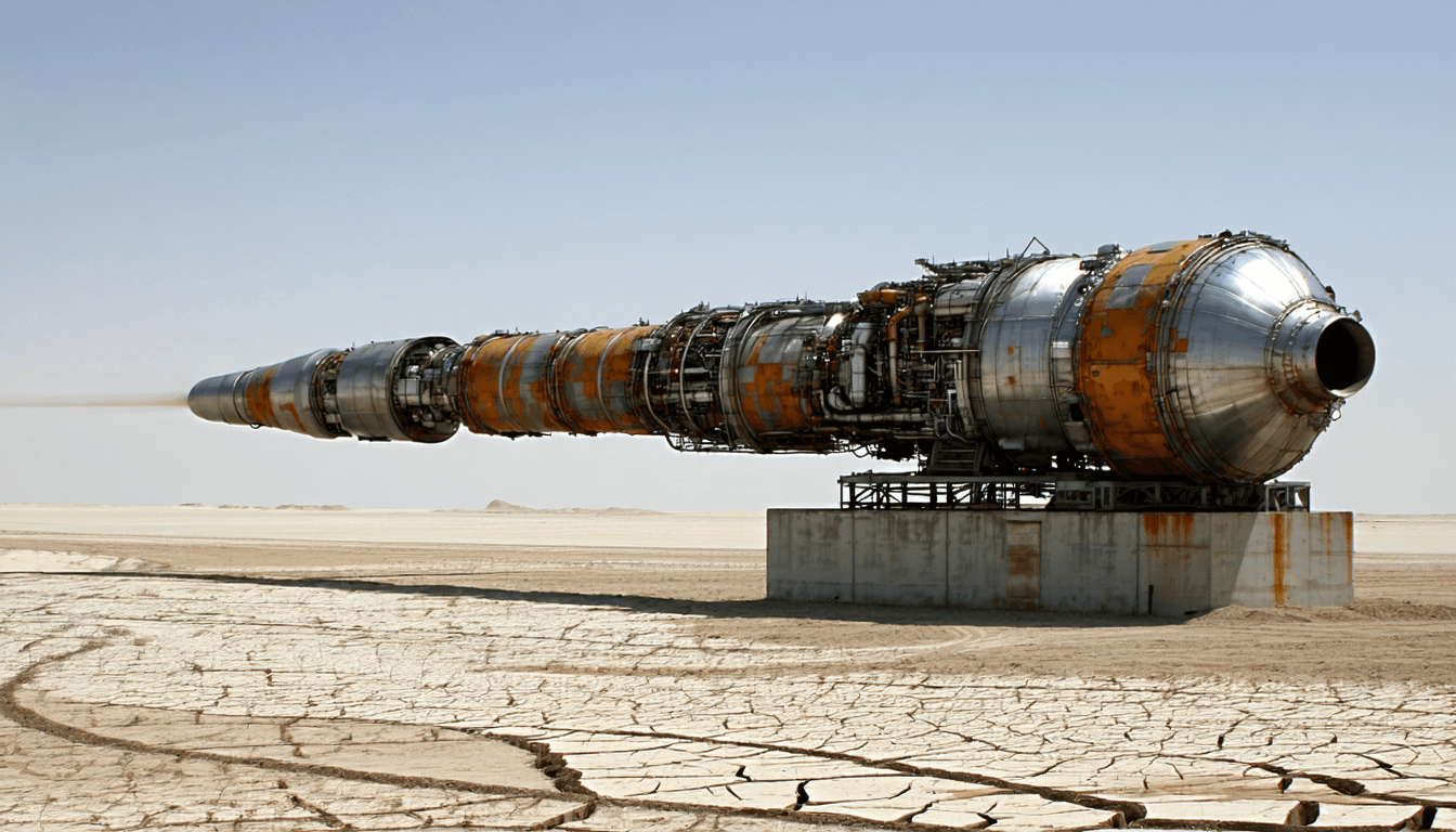 Illustration accompanying NASA engineers put crewed Mars transit at 335 days. The hard part is where to test the reactor.
