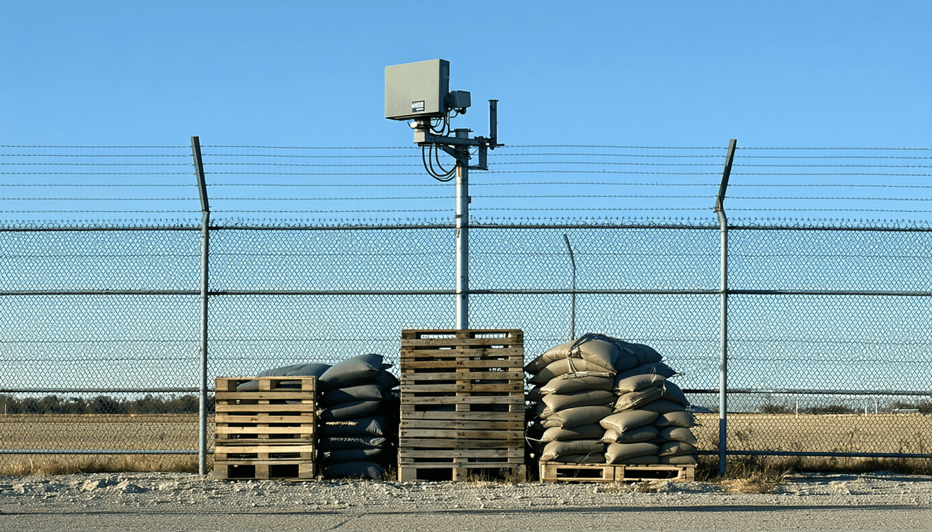 Illustration accompanying Britain buys into Ukraine's battlefield data, and the first thing built with it watches a UK fence