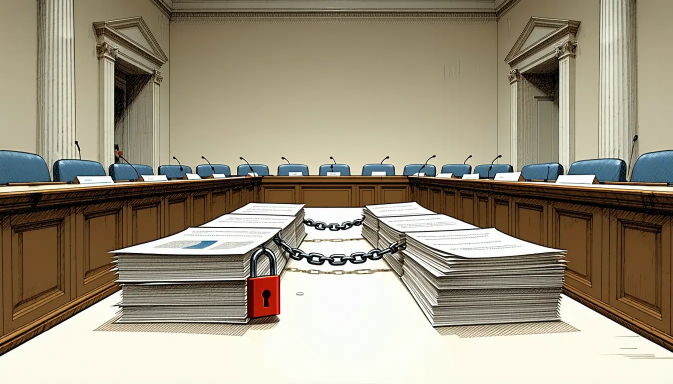 Illustration accompanying Esper recasts the CLARITY Act as sanctions enforcement ahead of a September 15 cloture vote