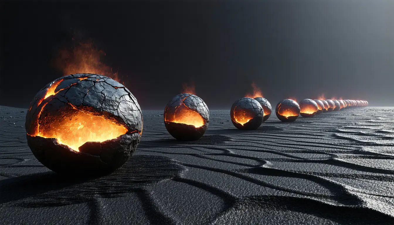 Illustration accompanying Stanford's lava-world model puts a second atmosphere boundary inside the cosmic shoreline