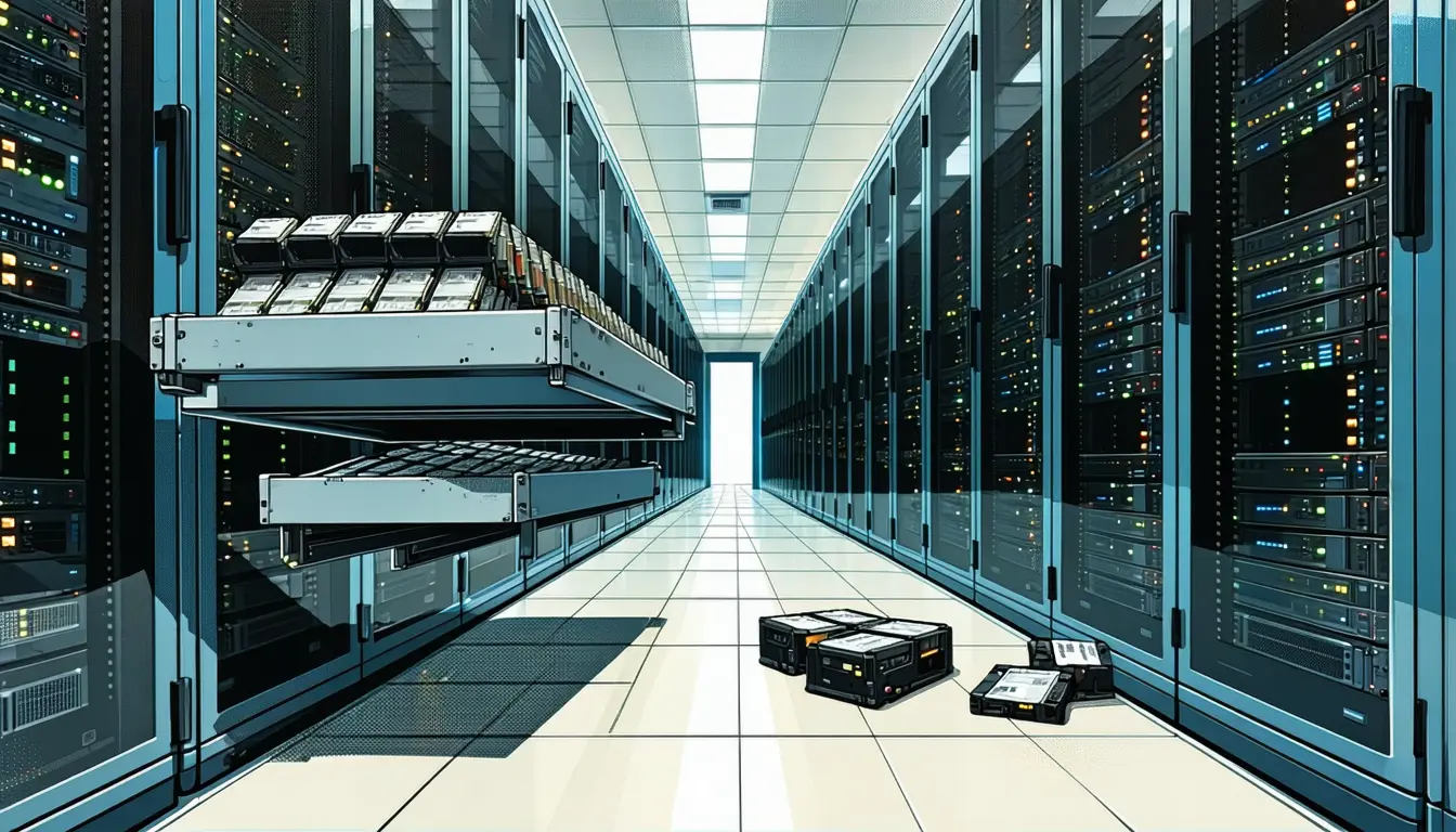 Illustration accompanying Feature Store's 25-entry batch write replaces the per-record loop with a retry handler