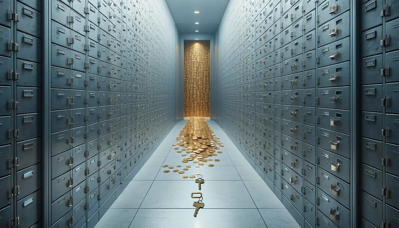 Illustration accompanying Solana's five-gate rent cut will free $143,100 of locked capital per million token accounts