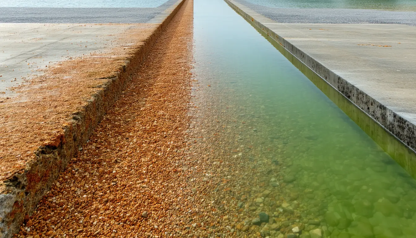Illustration accompanying Engineered ocean bacterium strips the rust that stalls carbon-capturing olivine