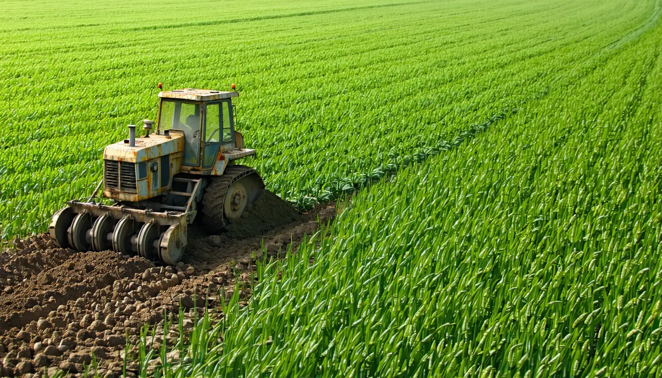 Illustration accompanying A modified peanut digger recovers subterranean clover seed while the crop is still green