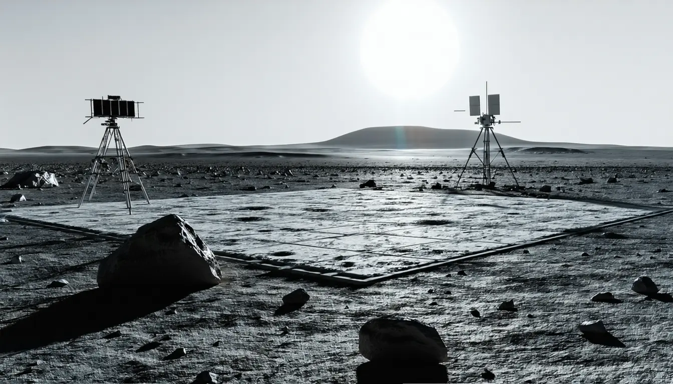 Illustration accompanying NASA schedules the moon's first navigation satellite five years ahead of its outpost