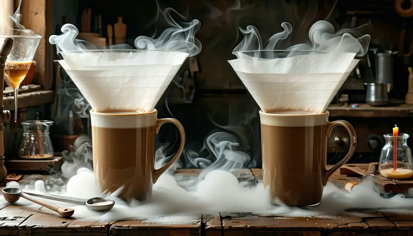 Illustration accompanying Compostable cup linings shed twelve times more plastic mass than polyethylene in hot water