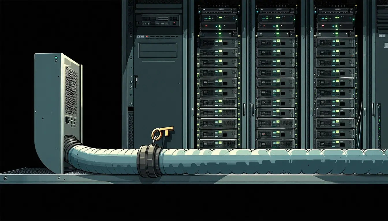 Illustration accompanying Apps Script escapes its 50 MB ceiling by streaming from a Gemini Linux sandbox