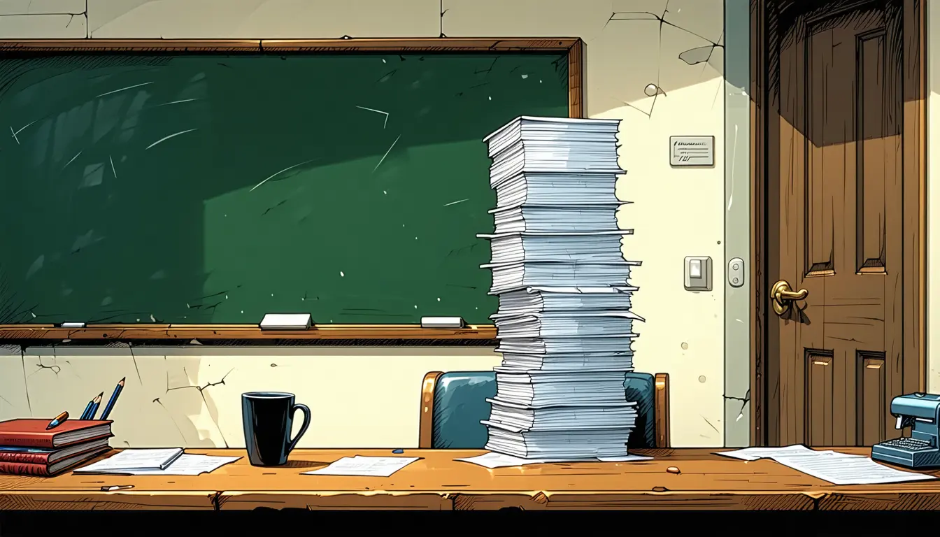 Illustration accompanying MIT's own committee moves the AI question from cheating to the empty office hour