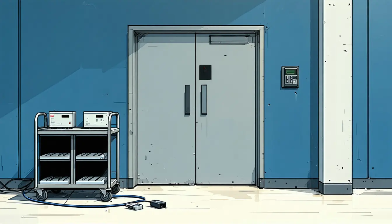 Illustration accompanying A preregistered study of OpenAI's defender access measured the gate instead of the uplift
