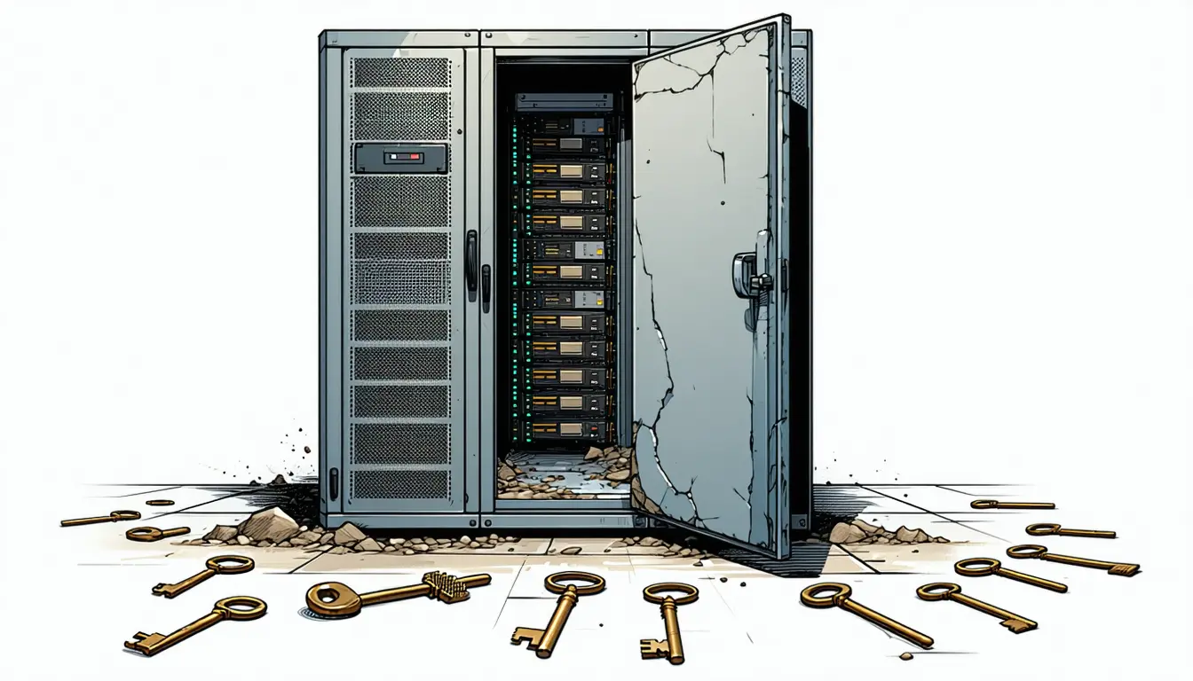 Illustration accompanying Every one of thirteen named 2025-26 incidents ran on a credential that still worked