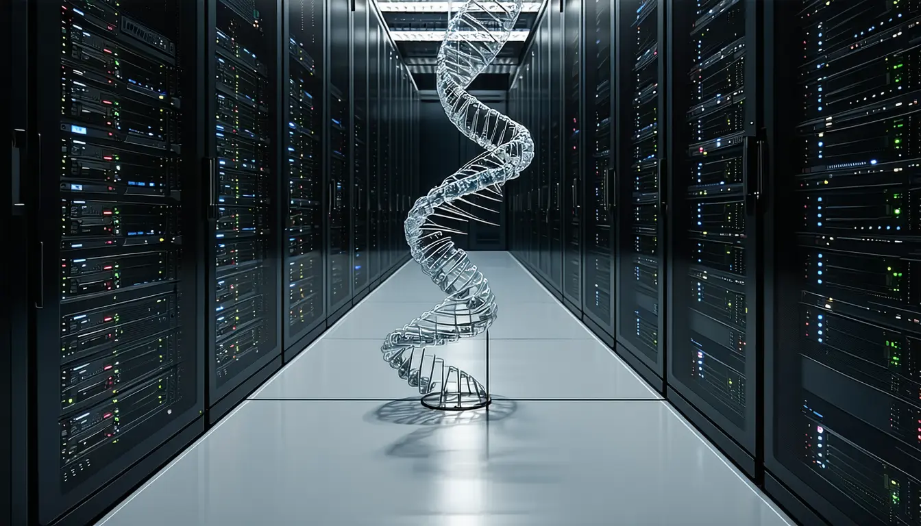 Illustration accompanying Making protein folding agent-callable via Claude Science and BioNeMo NIM, with about 700 GB of storage needed