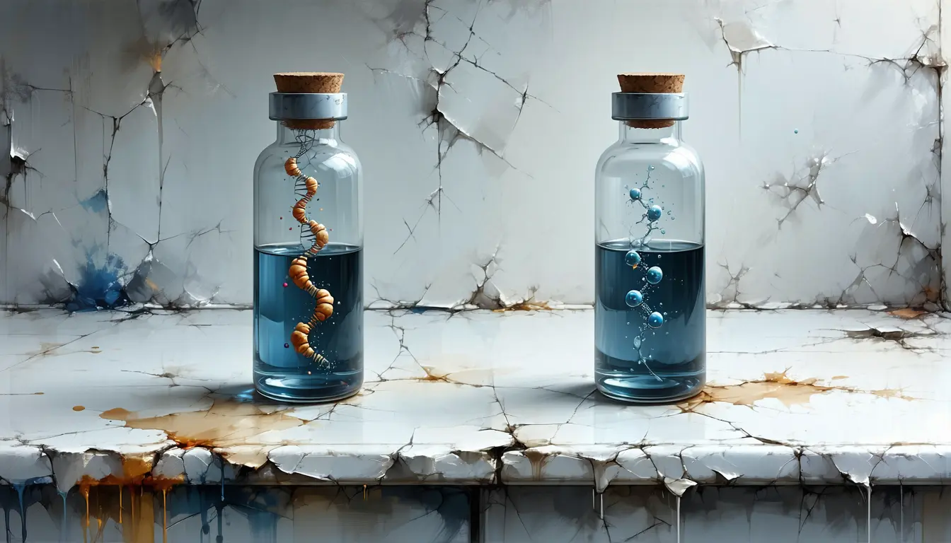 Illustration accompanying Peptides keep their fold for weeks in 98 percent sulfuric acid