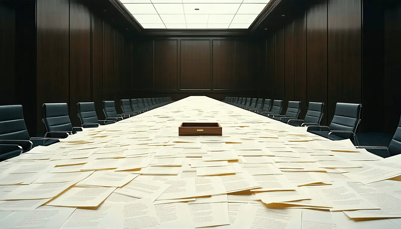 Illustration accompanying Shareholders approved thirteen of 334 proposals this proxy season