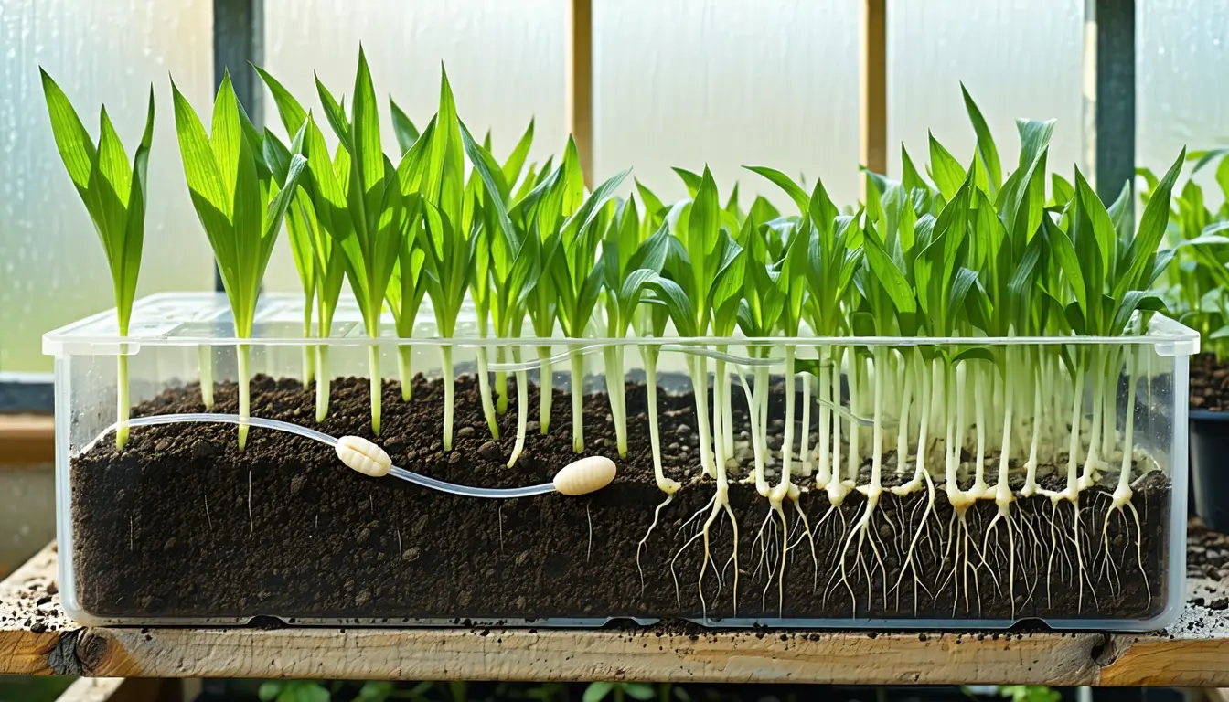 Illustration accompanying Switch Bioworks delays nitrogen production until its microbes have built a colony