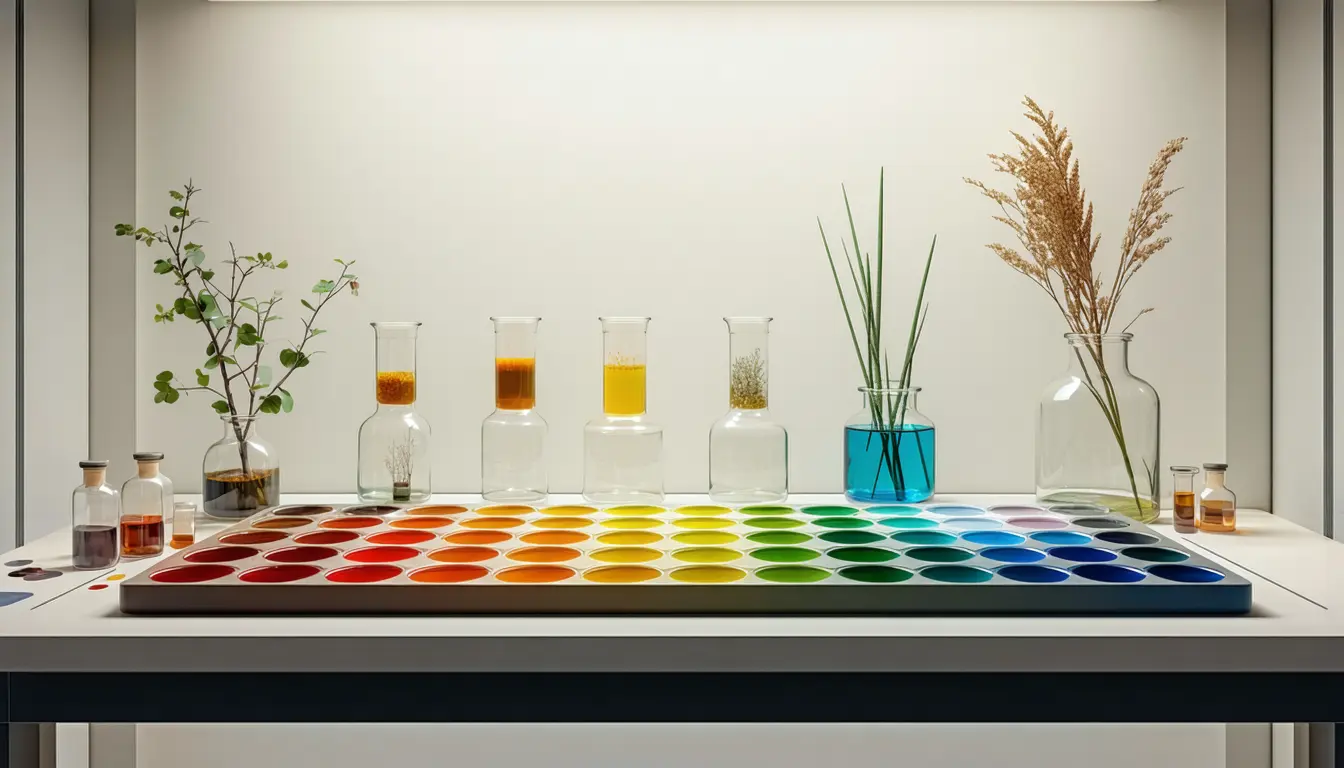 Illustration accompanying A new theory grounds the four pure hues in the narrow palette of the natural world