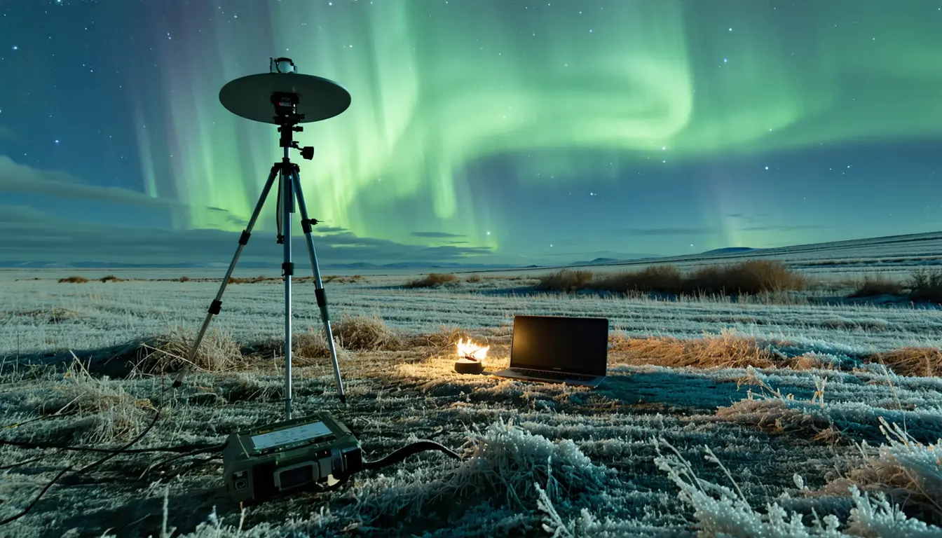 Illustration accompanying A November superstorm dragged auroral GPS flicker as far south as Florida
