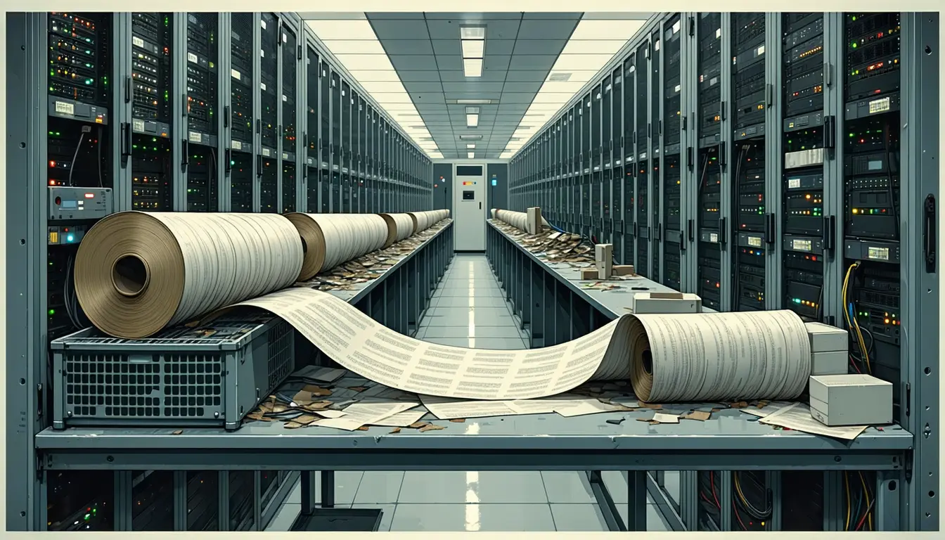 Illustration accompanying Compaction that cut tool output 38.4% pushed the bill up 6.8%