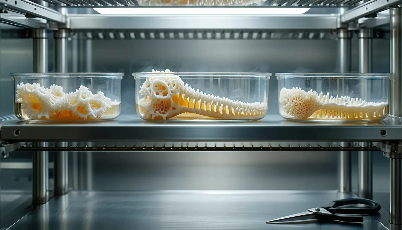 Illustration accompanying A biodegradable nanobone grew 80% more bone than its control in eight weeks