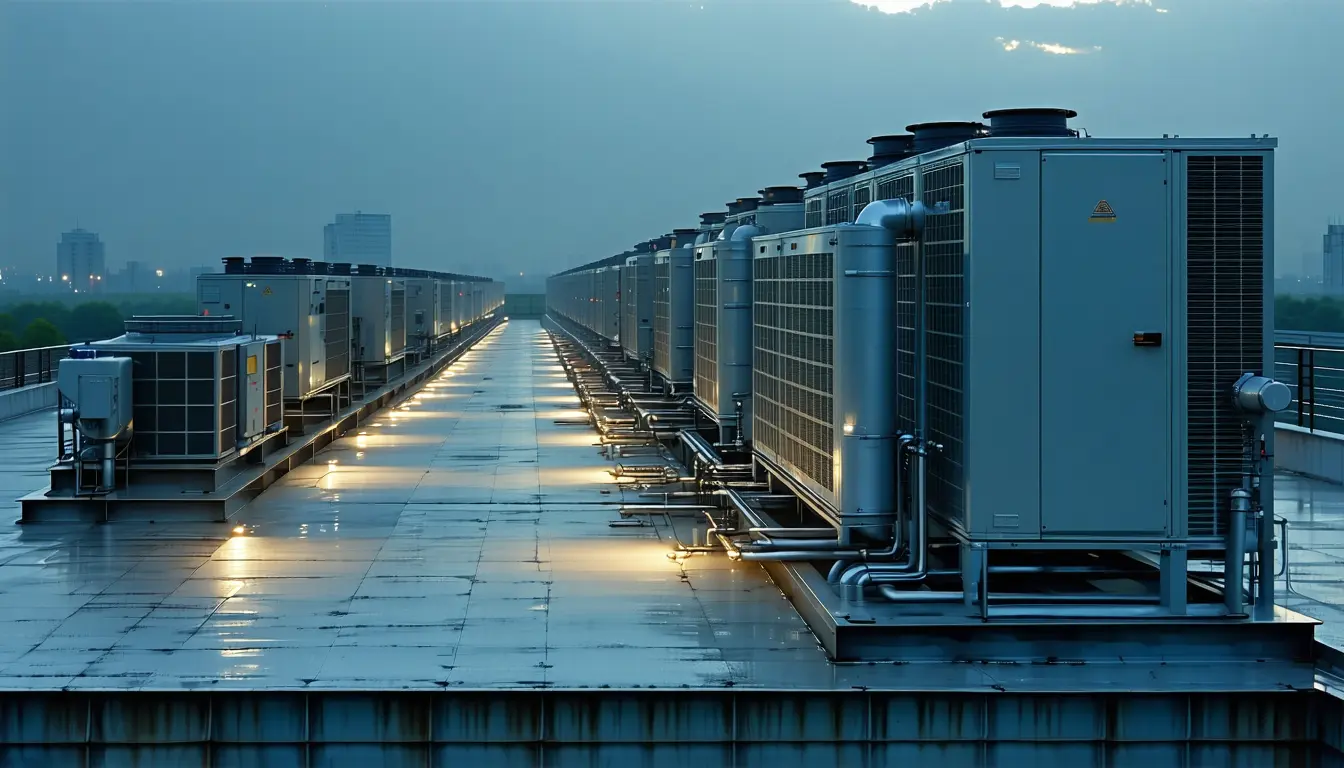 Illustration accompanying AI datacenter growth is outrunning the climate targets its operators set