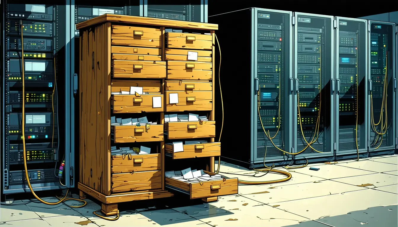 Illustration accompanying A 13-second answer deadline turned a dormant German wiki into agent shared memory